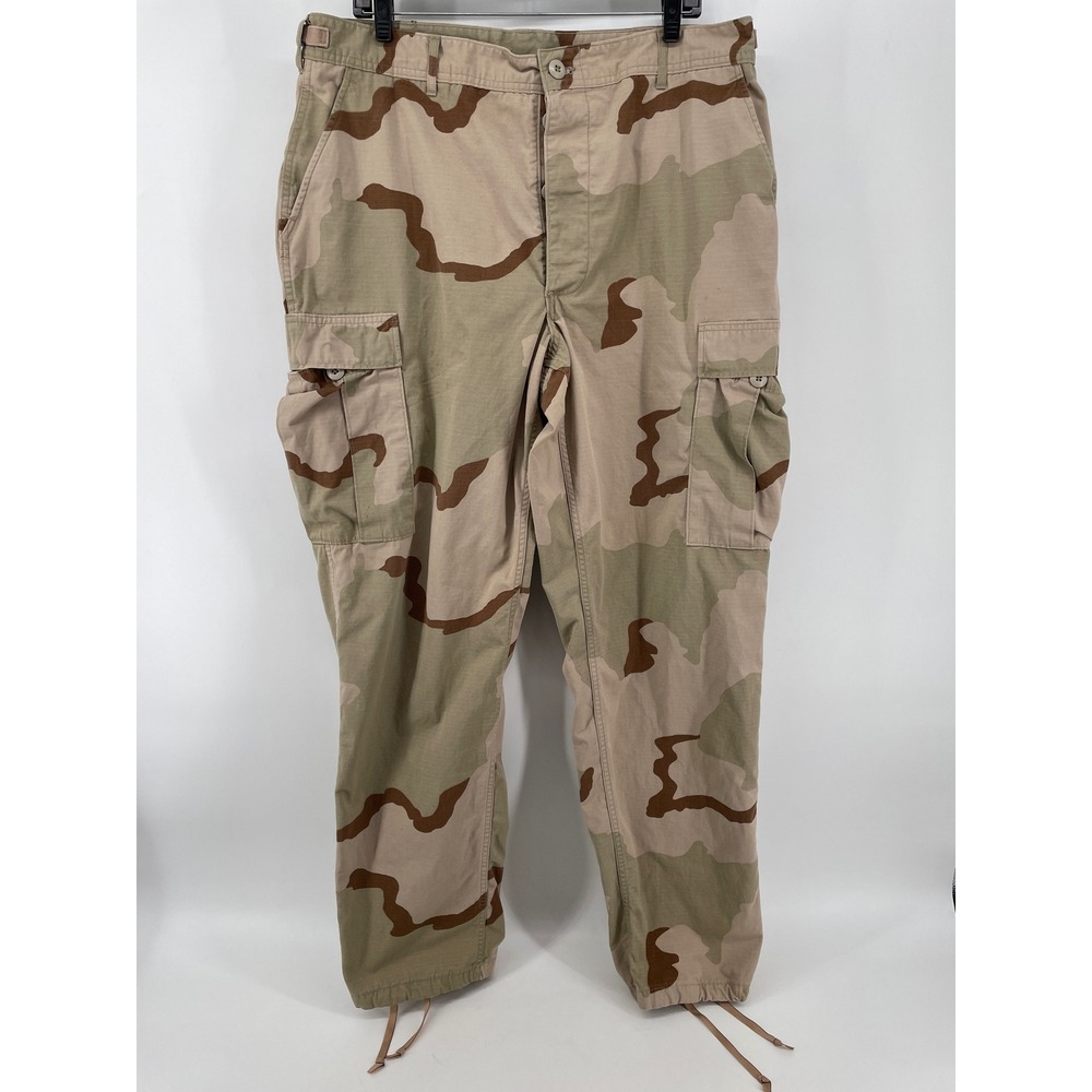 Vintage Military Desert Camo Pants Mens Large Long Tan 3Color DCU Cargo Tactical